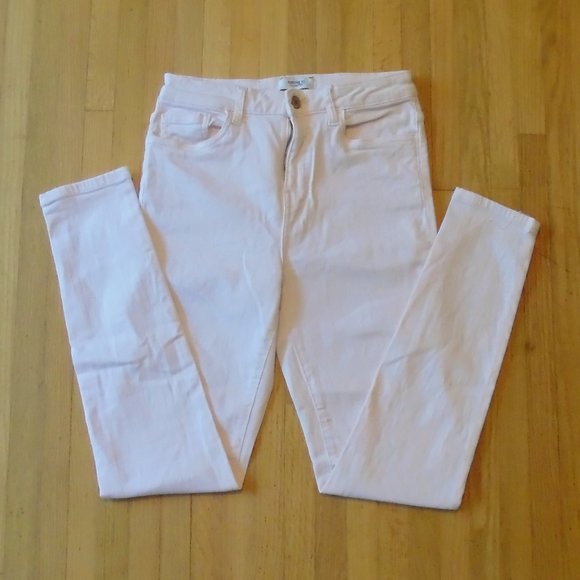 Women's Light Pink Skinny Ankle Jeans - Picture 1 of 2